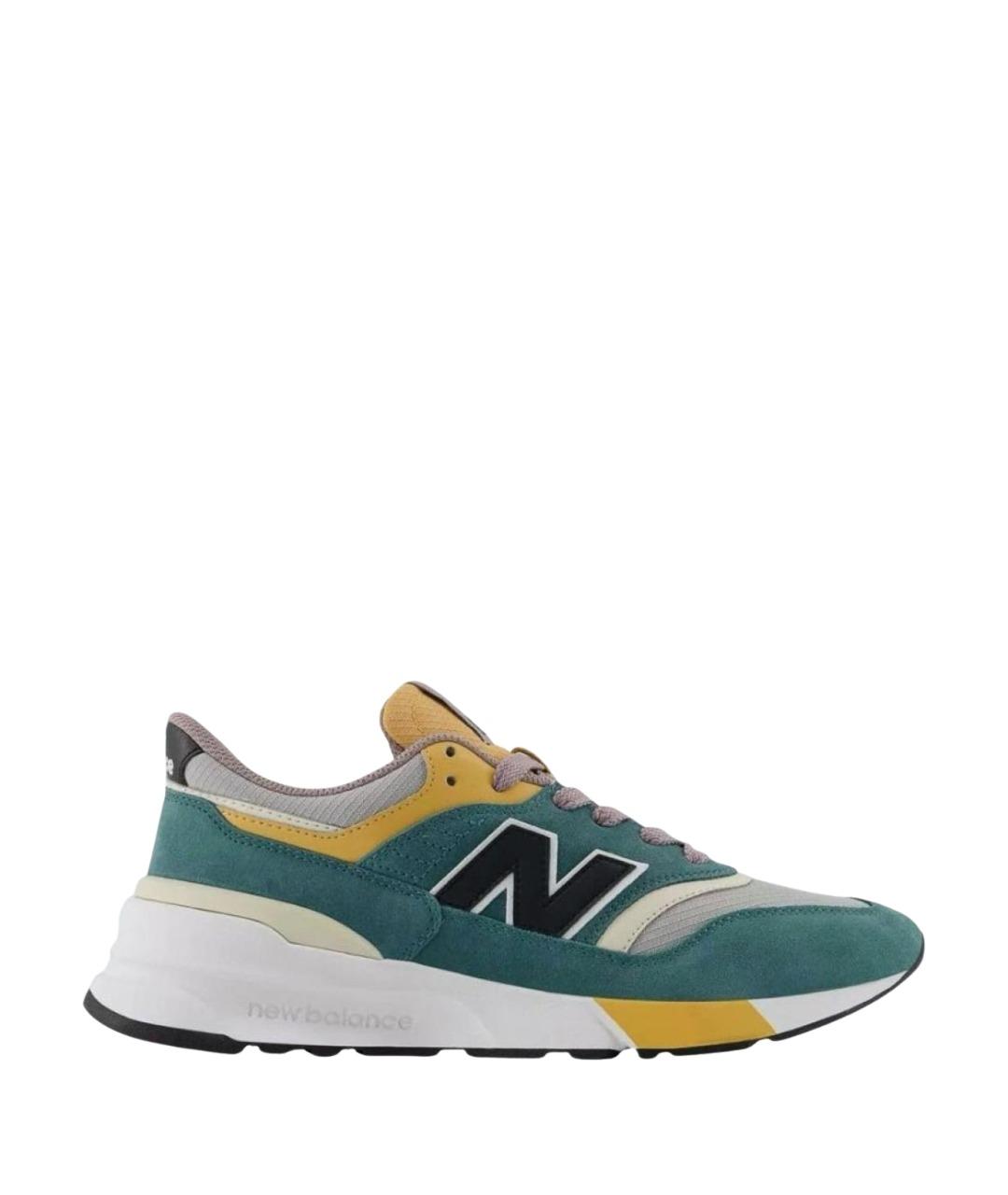 NEW BALANCE Зеленые текстильные кроссовки, фото 1