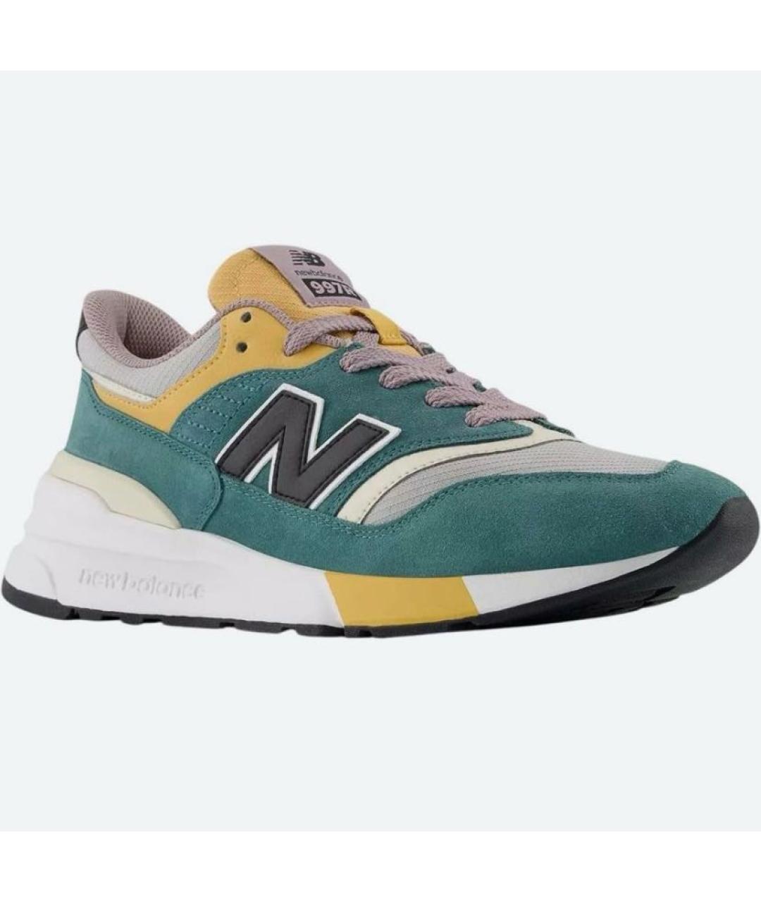 NEW BALANCE Зеленые текстильные кроссовки, фото 4