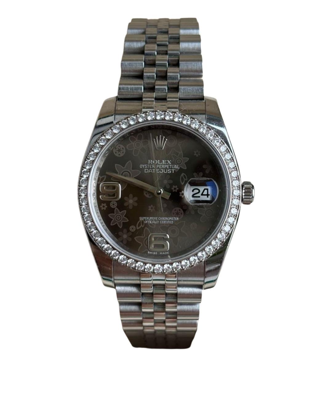 ROLEX Серебряные металлические часы, фото 1