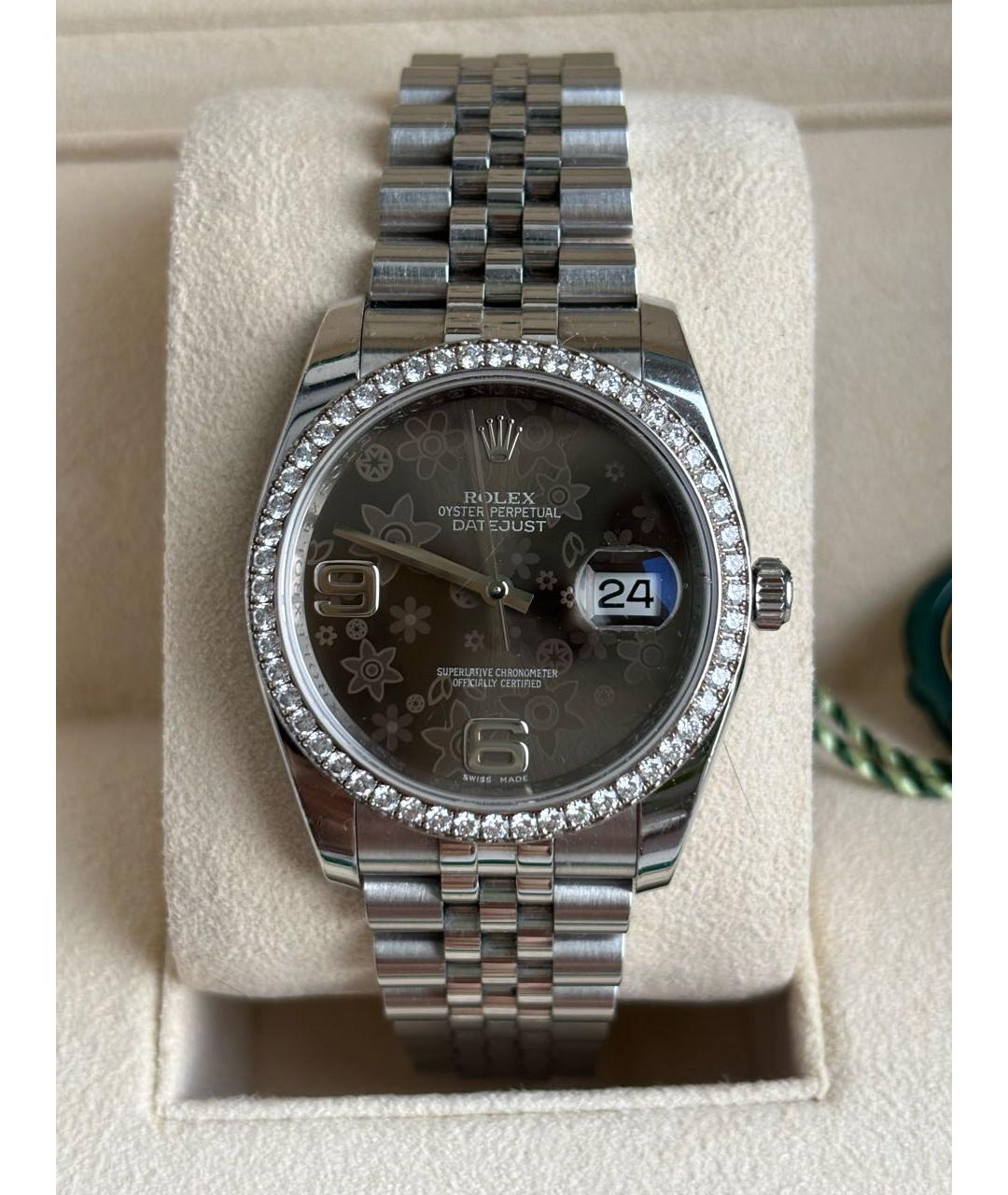 ROLEX Серебряные металлические часы, фото 5