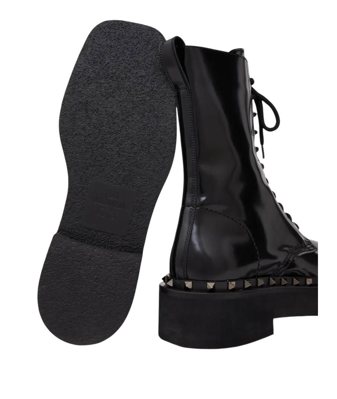 VALENTINO Черные ботинки из лакированной кожи, фото 4
