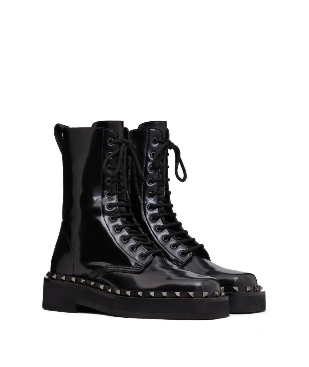 VALENTINO Черные ботинки из лакированной кожи, фото 5