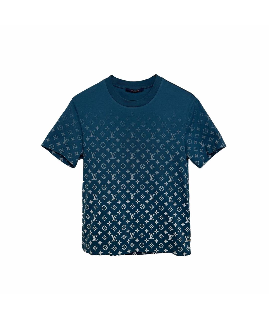 LOUIS VUITTON Синяя хлопковая футболка, фото 4