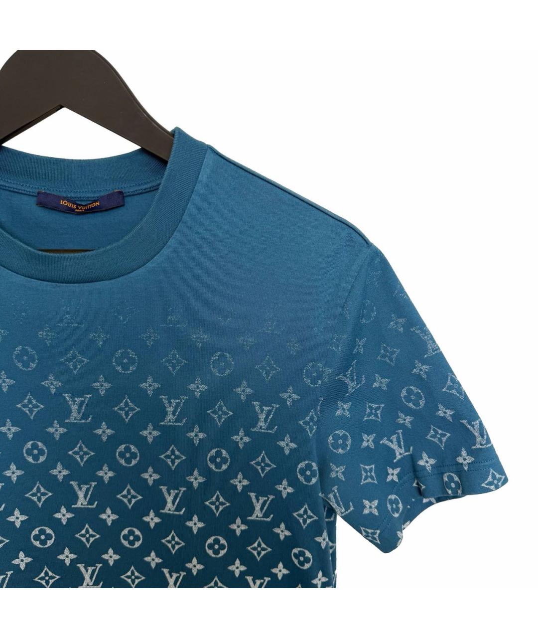 LOUIS VUITTON Синяя хлопковая футболка, фото 2