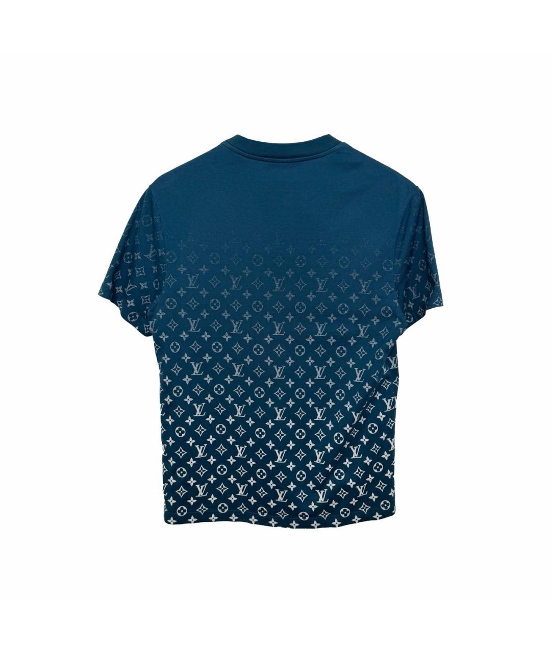 LOUIS VUITTON Синяя хлопковая футболка, фото 3