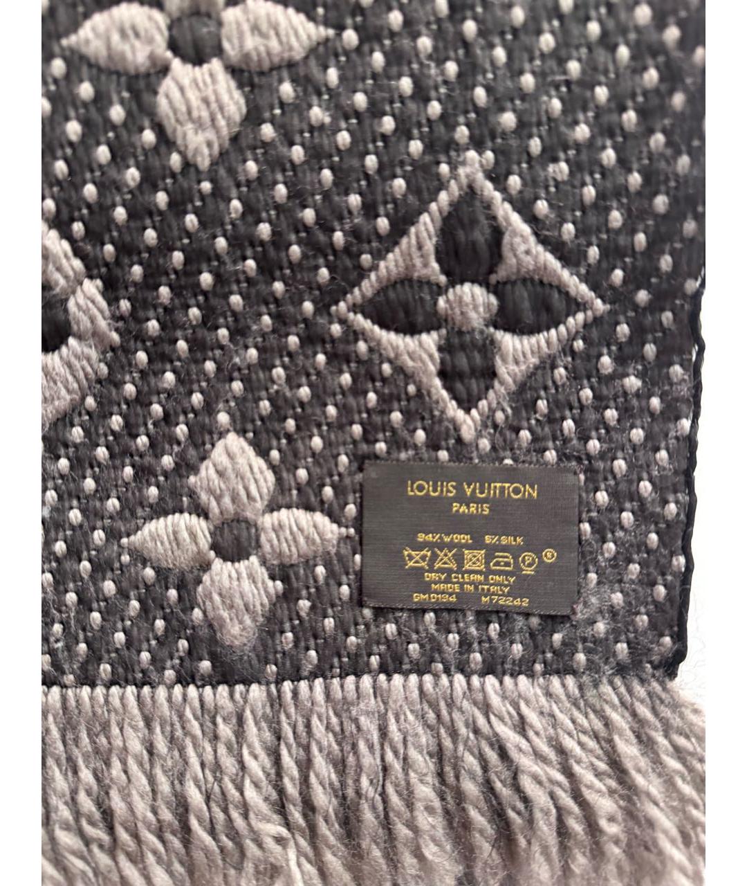LOUIS VUITTON Бежевый шерстяной шарф, фото 3