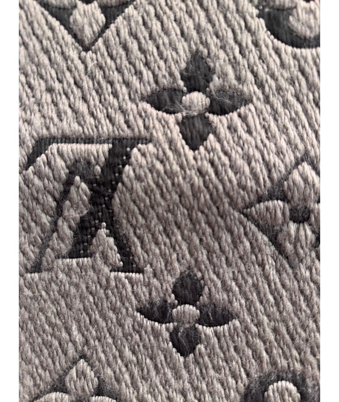 LOUIS VUITTON Бежевый шерстяной шарф, фото 4