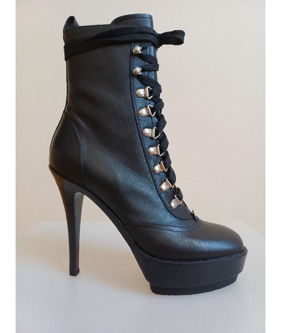 GIANVITO ROSSI Черные кожаные ботильоны, фото 8