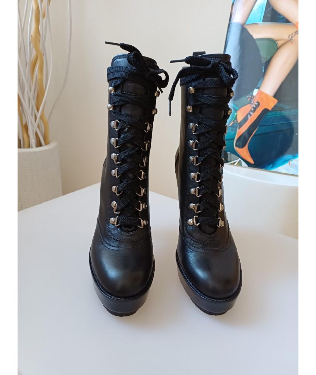 GIANVITO ROSSI Черные кожаные ботильоны, фото 5