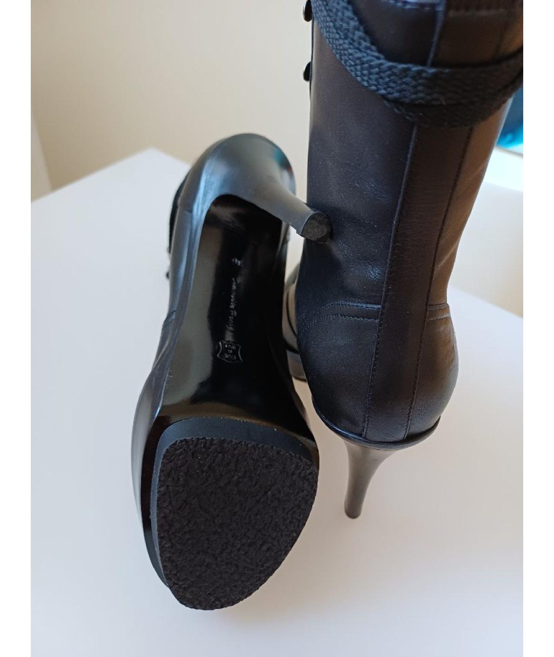 GIANVITO ROSSI Черные кожаные ботильоны, фото 7