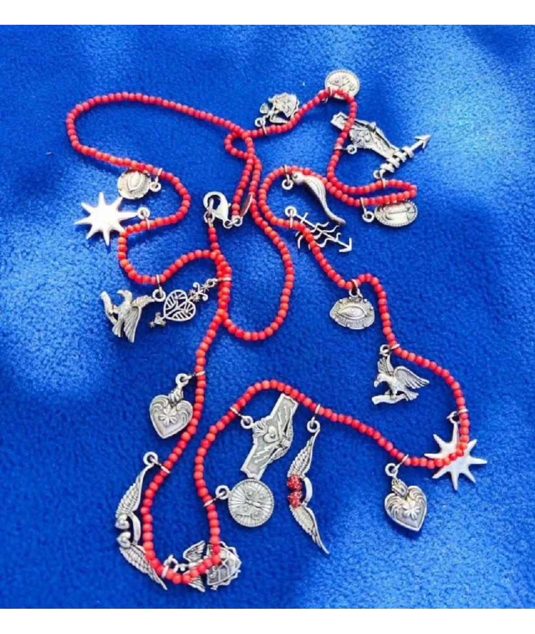 VALENTINO Красное колье из бисера, фото 3