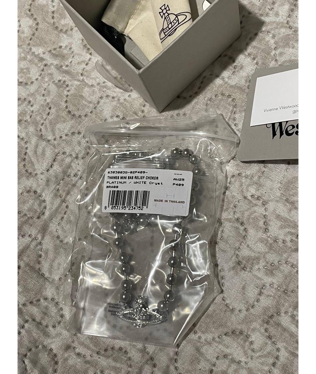 VIVIENNE WESTWOOD Серебрянный латунный чокер, фото 4