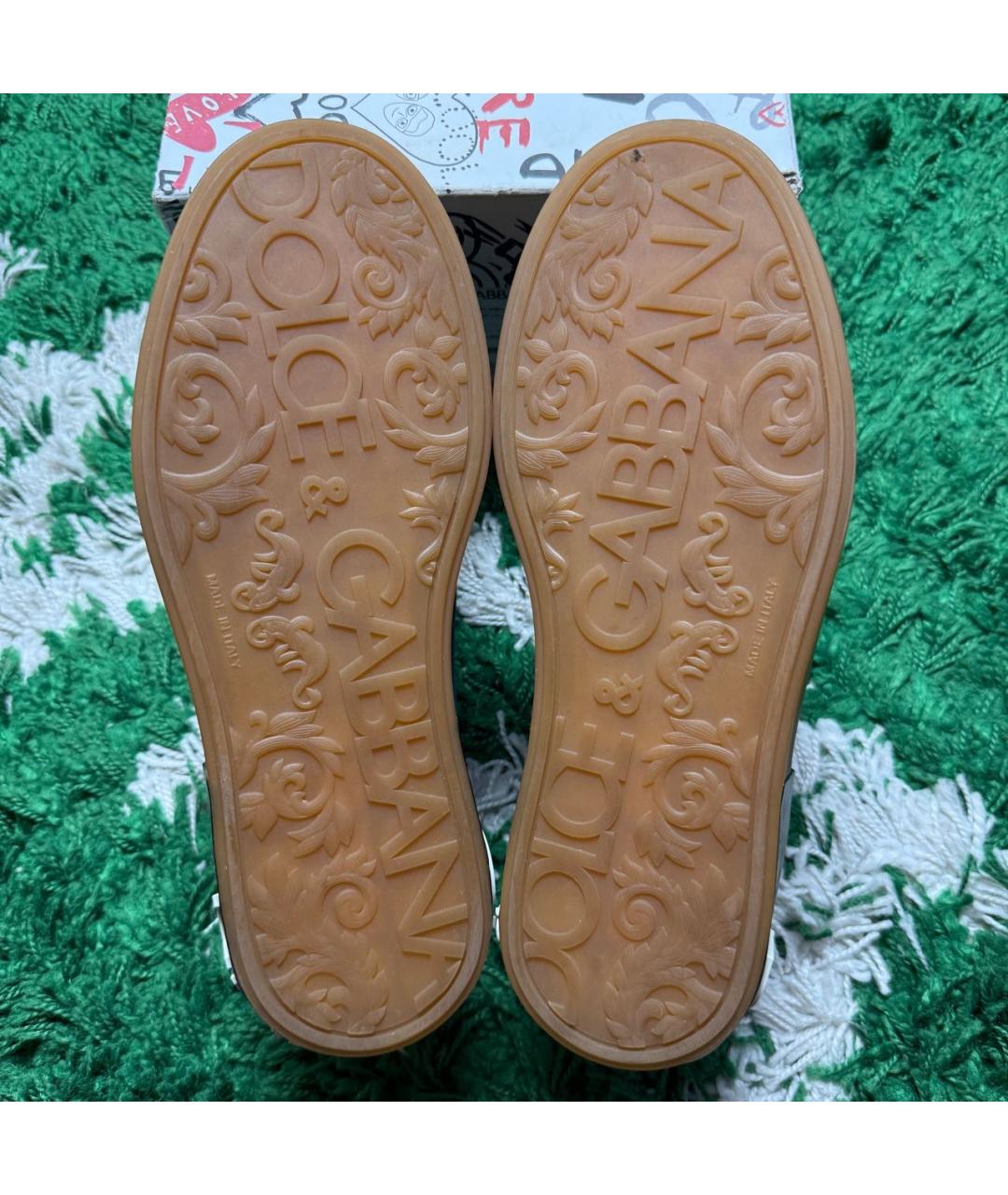 DOLCE&GABBANA Голубые замшевые низкие кроссовки / кеды, фото 7