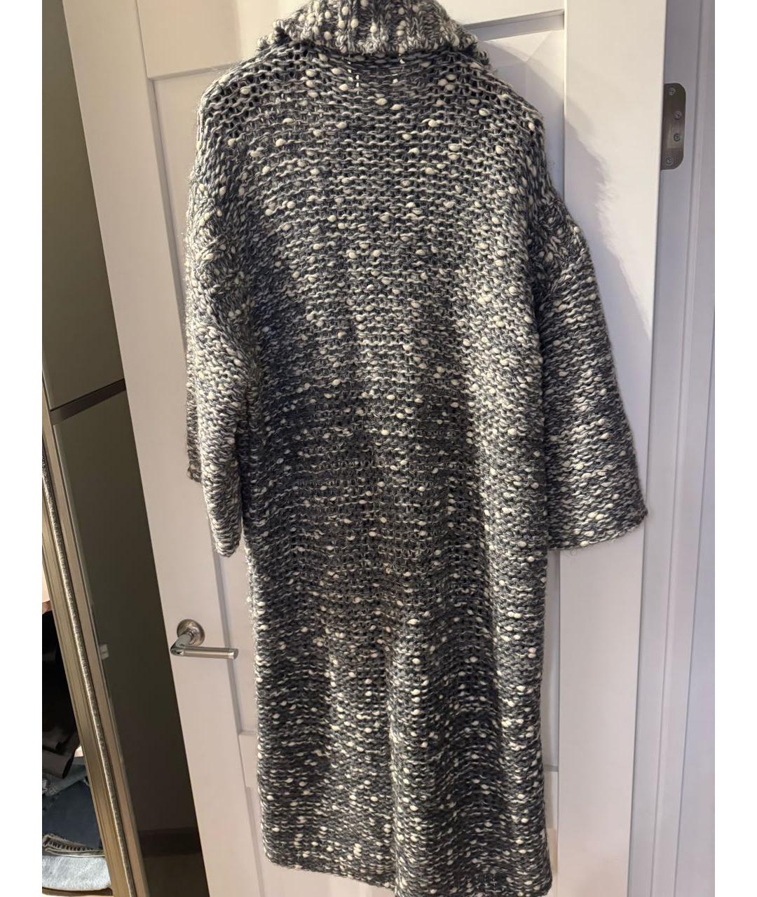 CHANEL Серое шерстяное пальто, фото 2