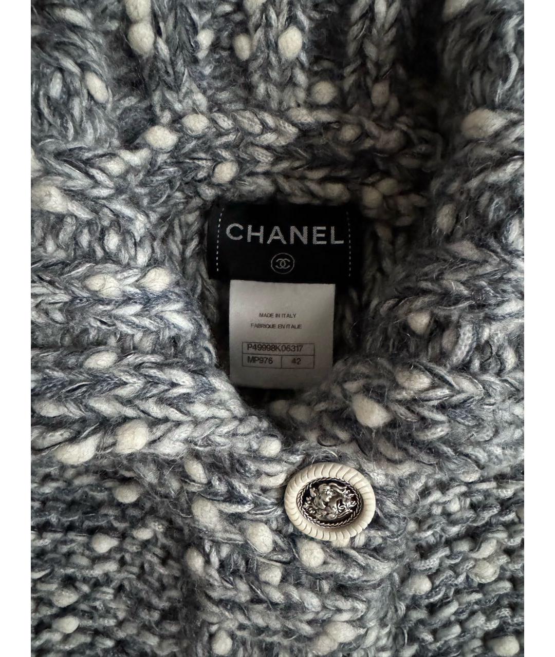 CHANEL Серое шерстяное пальто, фото 3