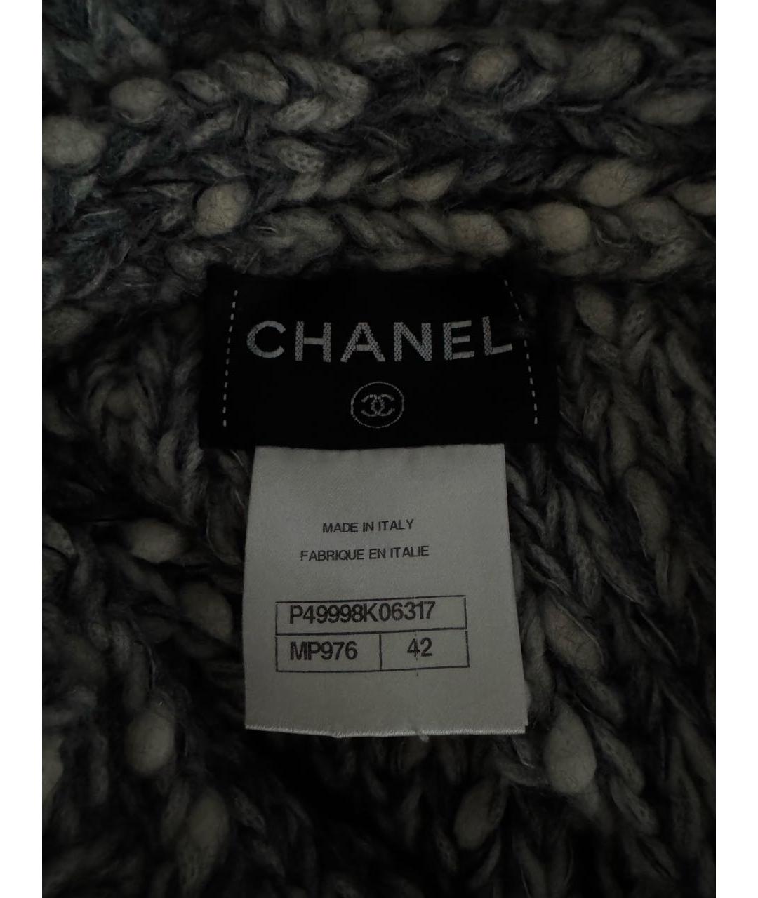 CHANEL Серое шерстяное пальто, фото 4