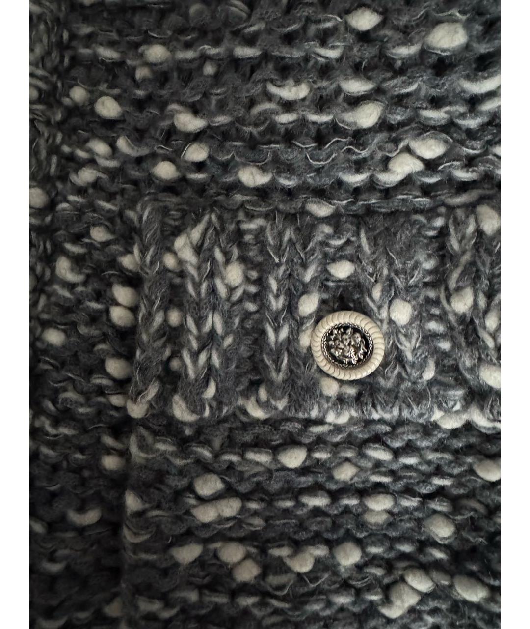 CHANEL Серое шерстяное пальто, фото 5