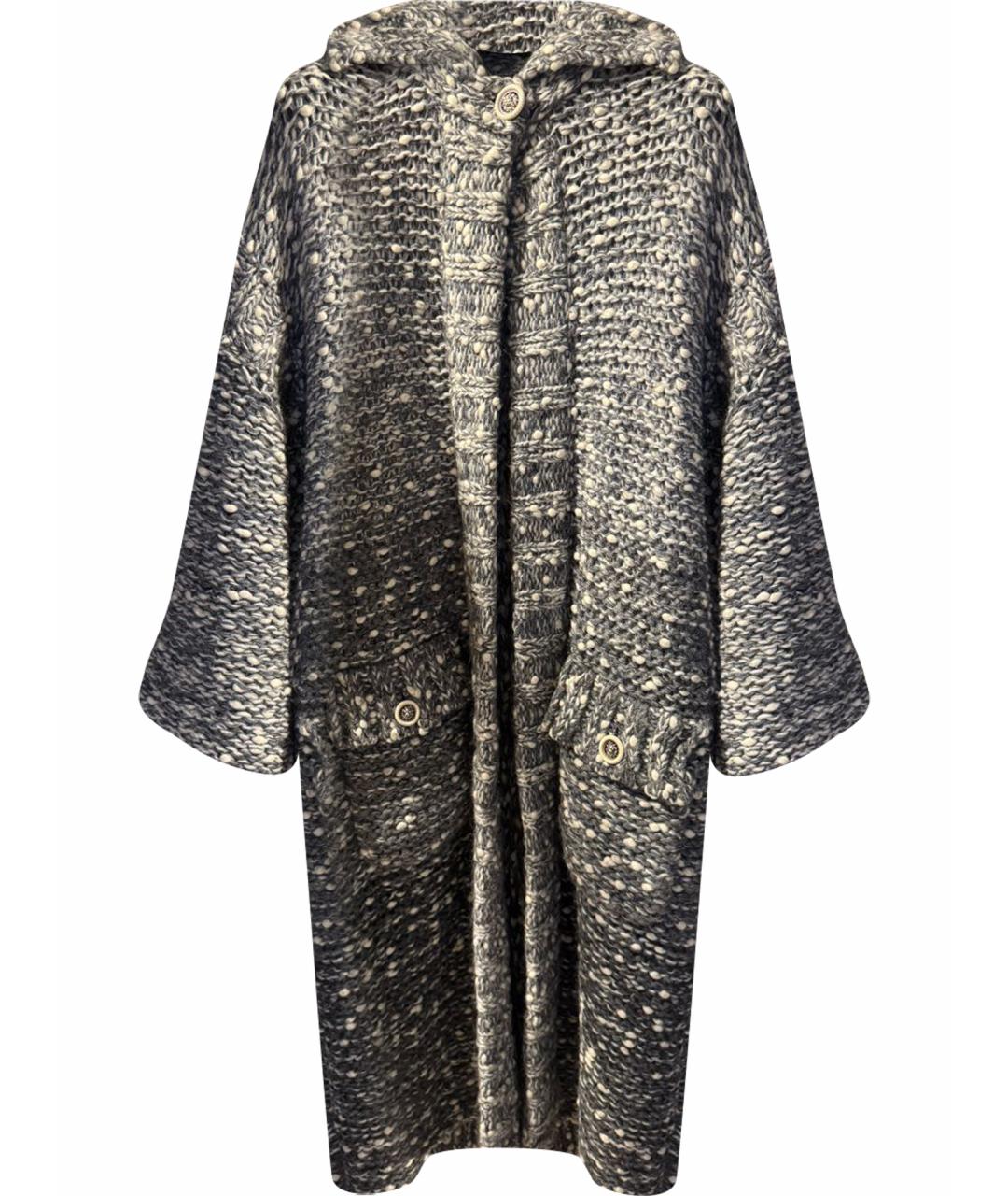 CHANEL Серое шерстяное пальто, фото 1