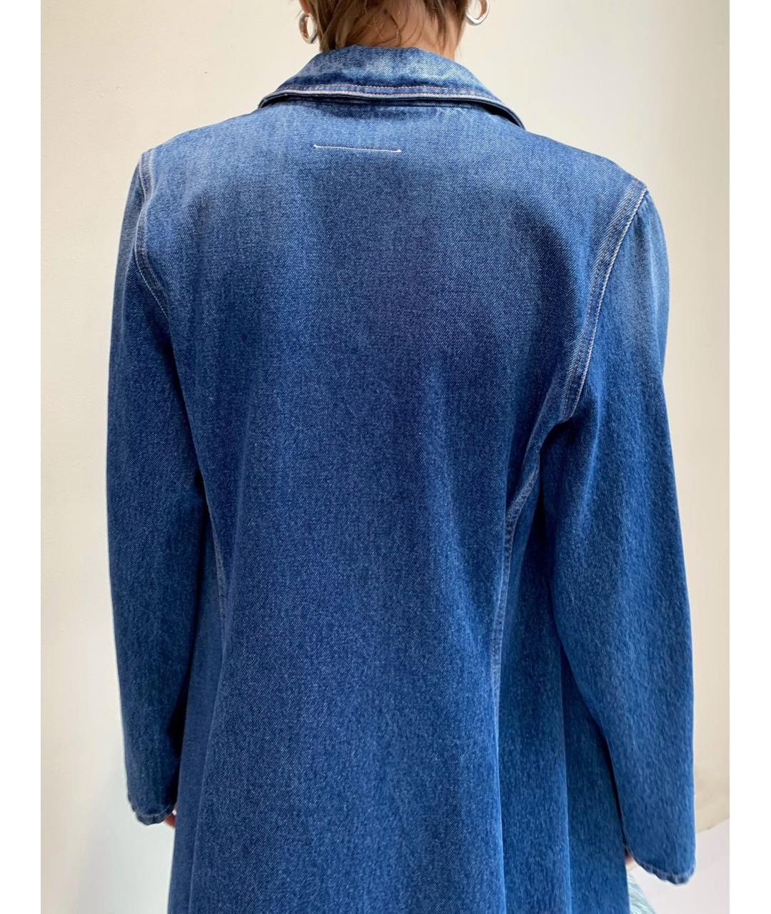 MAISON MARGIELA Голубой деним тренч/плащ, фото 3