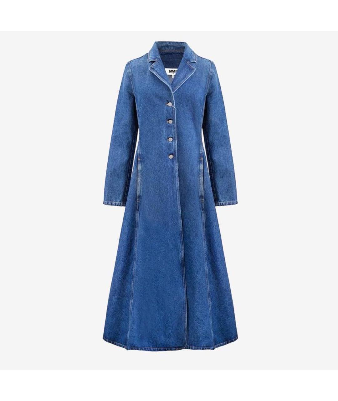MAISON MARGIELA Голубой деним тренч/плащ, фото 5