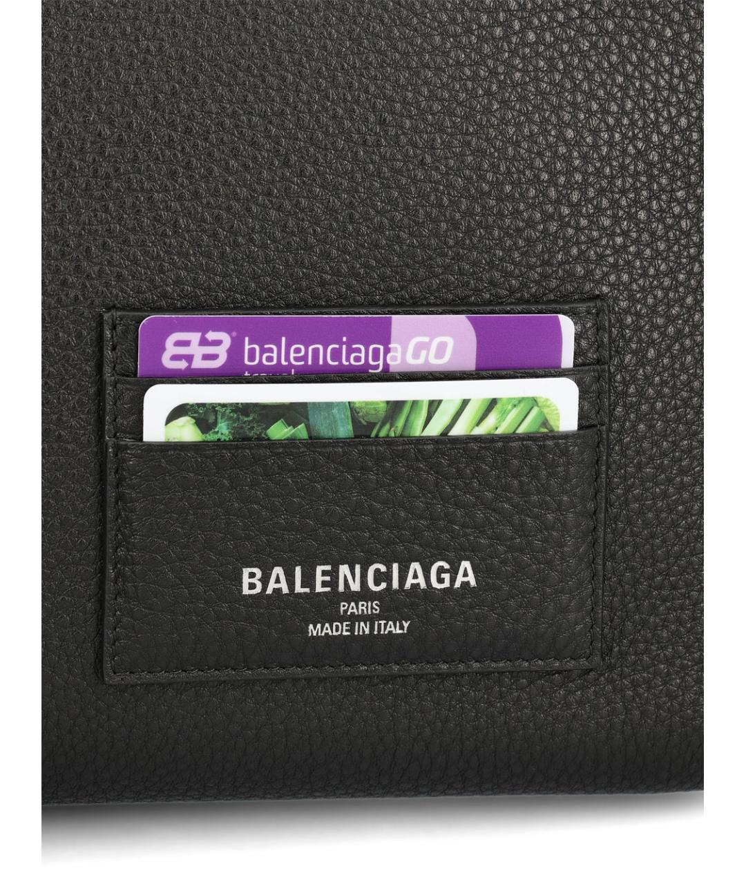 BALENCIAGA Черная кожаная папка для документов, фото 4