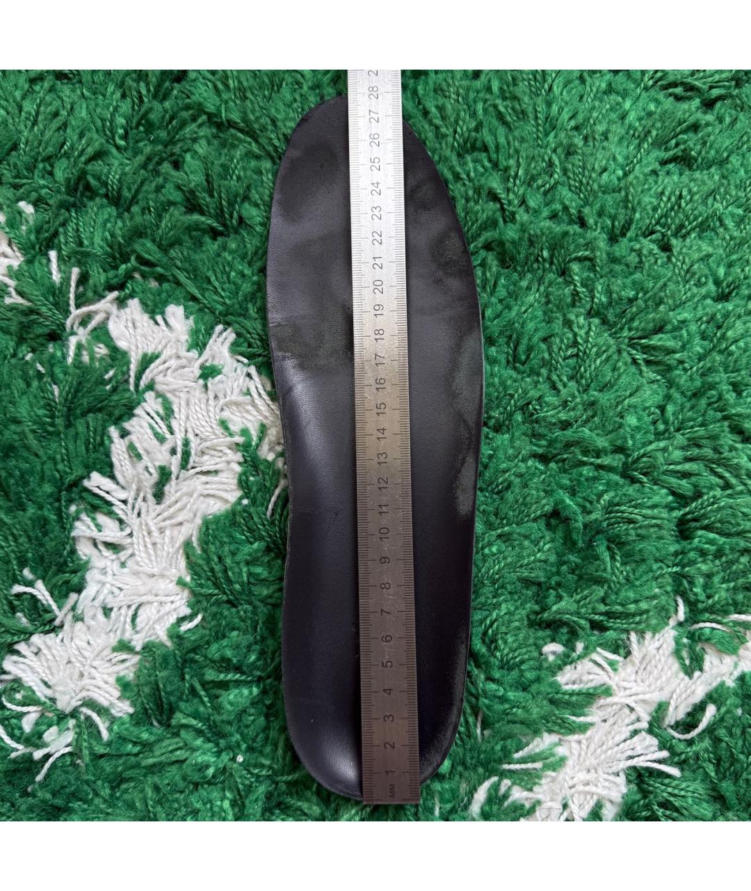 HERMES Черные кожаные низкие кроссовки / кеды, фото 8