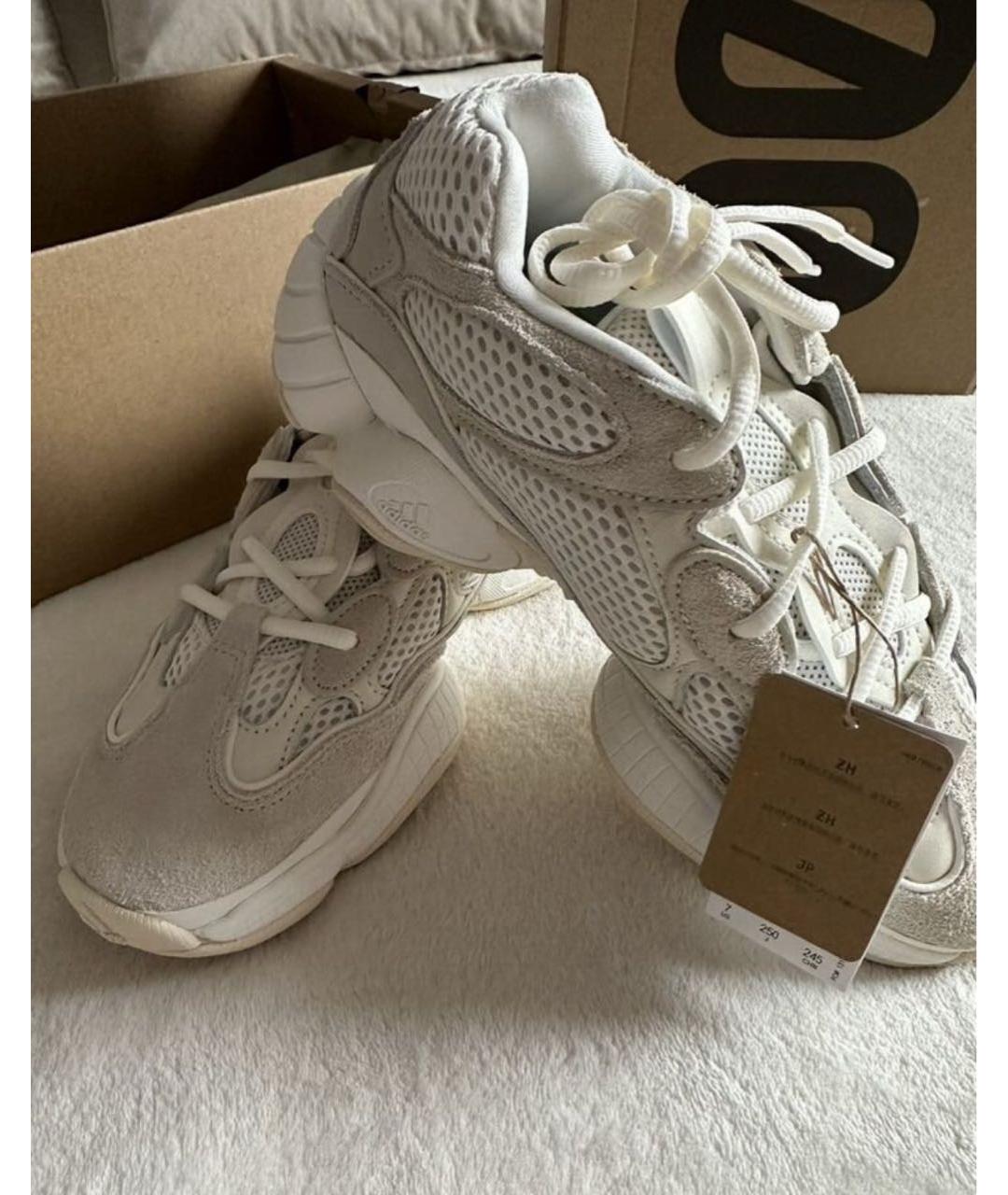 ADIDAS YEEZY Белые замшевые кроссовки, фото 2