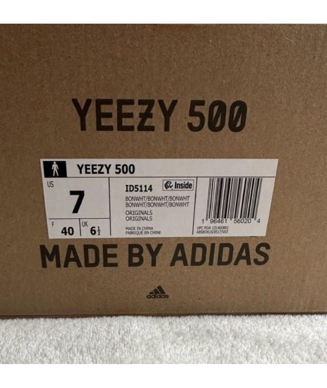 ADIDAS YEEZY Белые замшевые кроссовки, фото 7