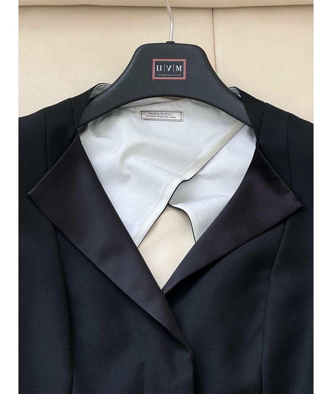 NINA RICCI Черное шерстяное вечернее платье, фото 4