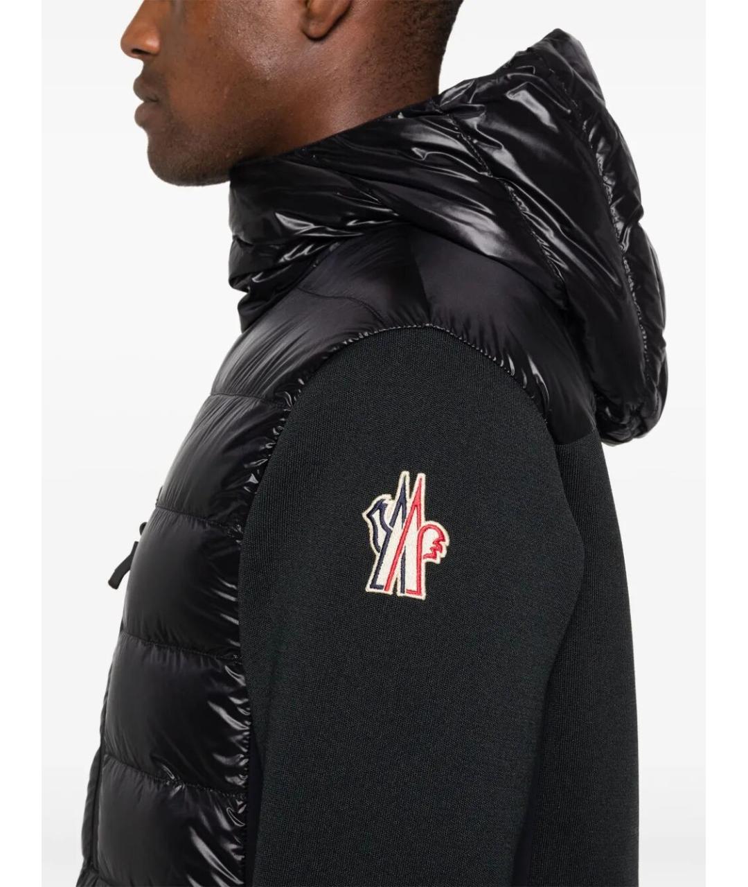 MONCLER Черная полиамидовая куртка, фото 4