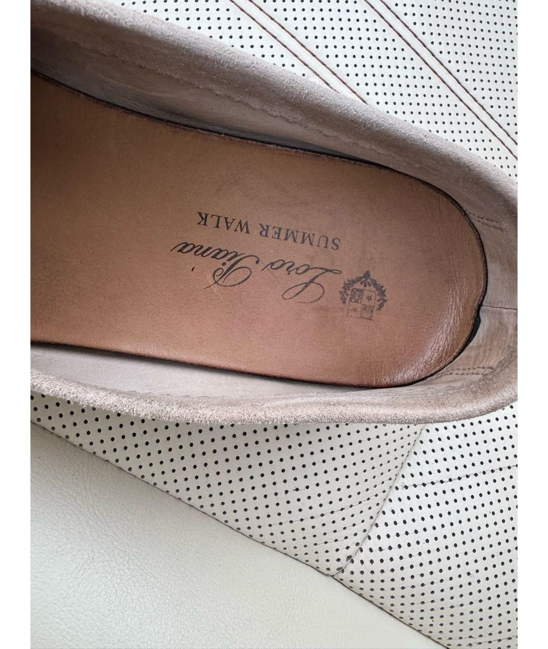 LORO PIANA Бежевые замшевые лоферы, фото 5