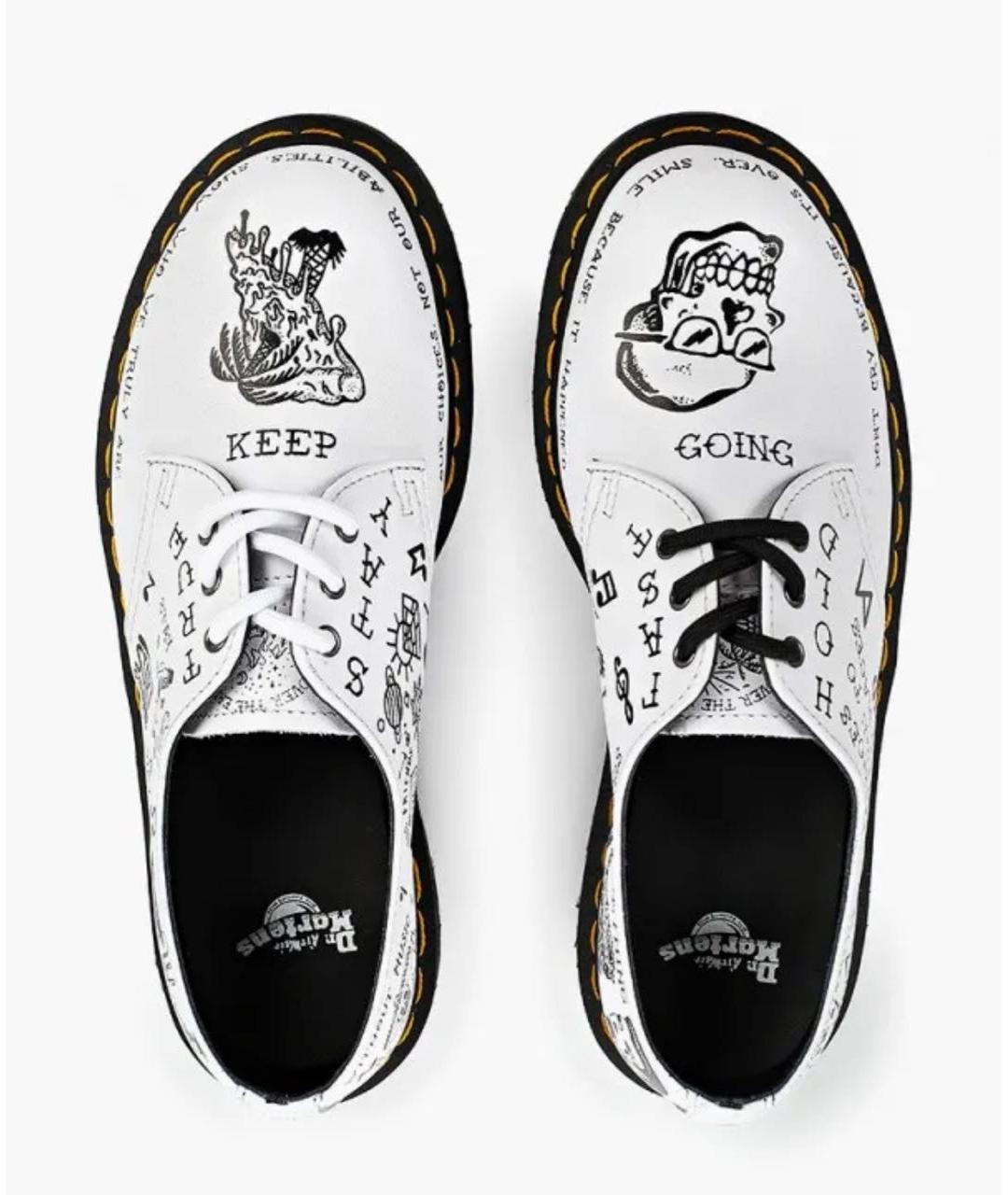 DR. MARTENS Белые кожаные ботинки, фото 4