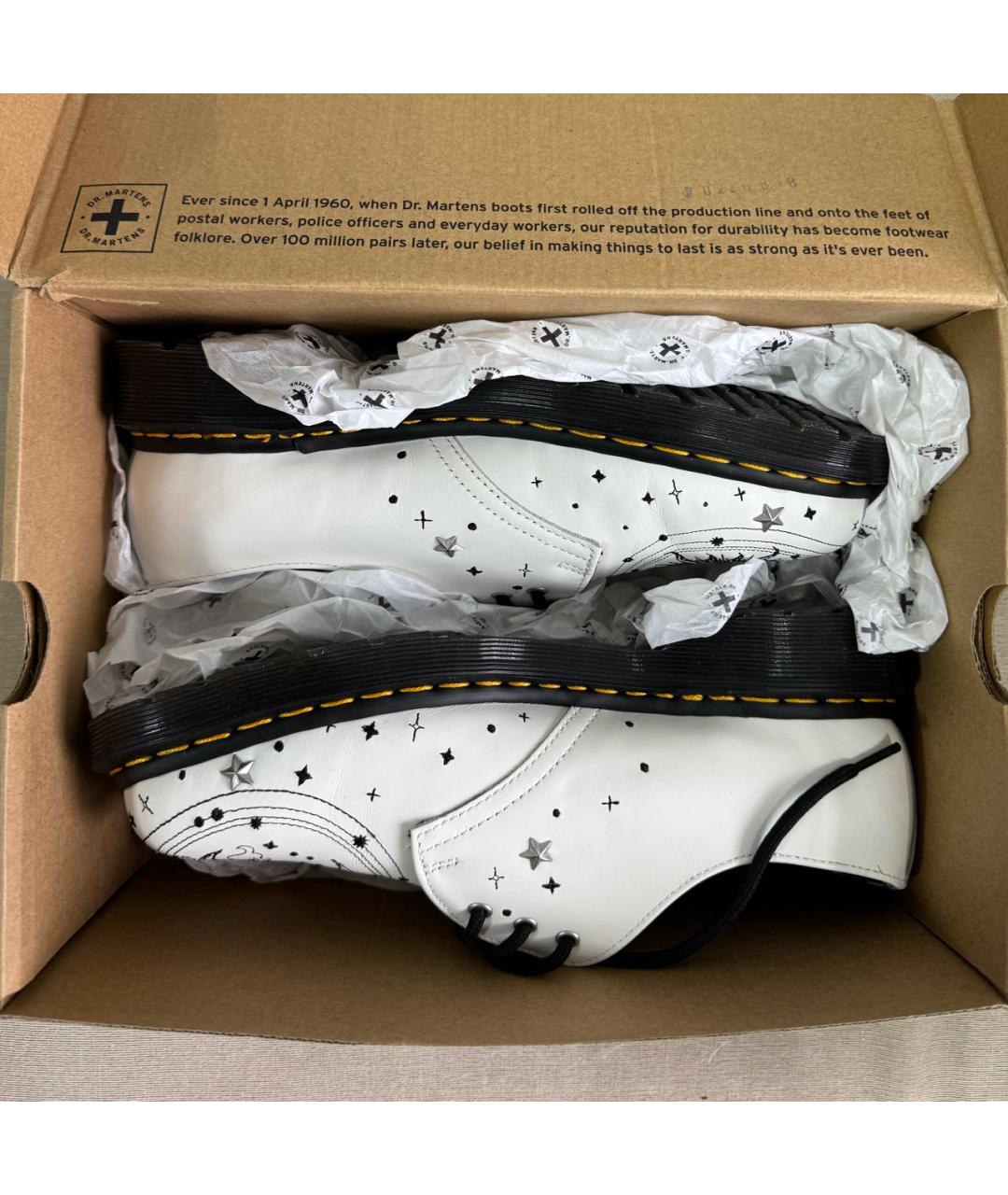 DR. MARTENS Белые кожаные ботинки, фото 6