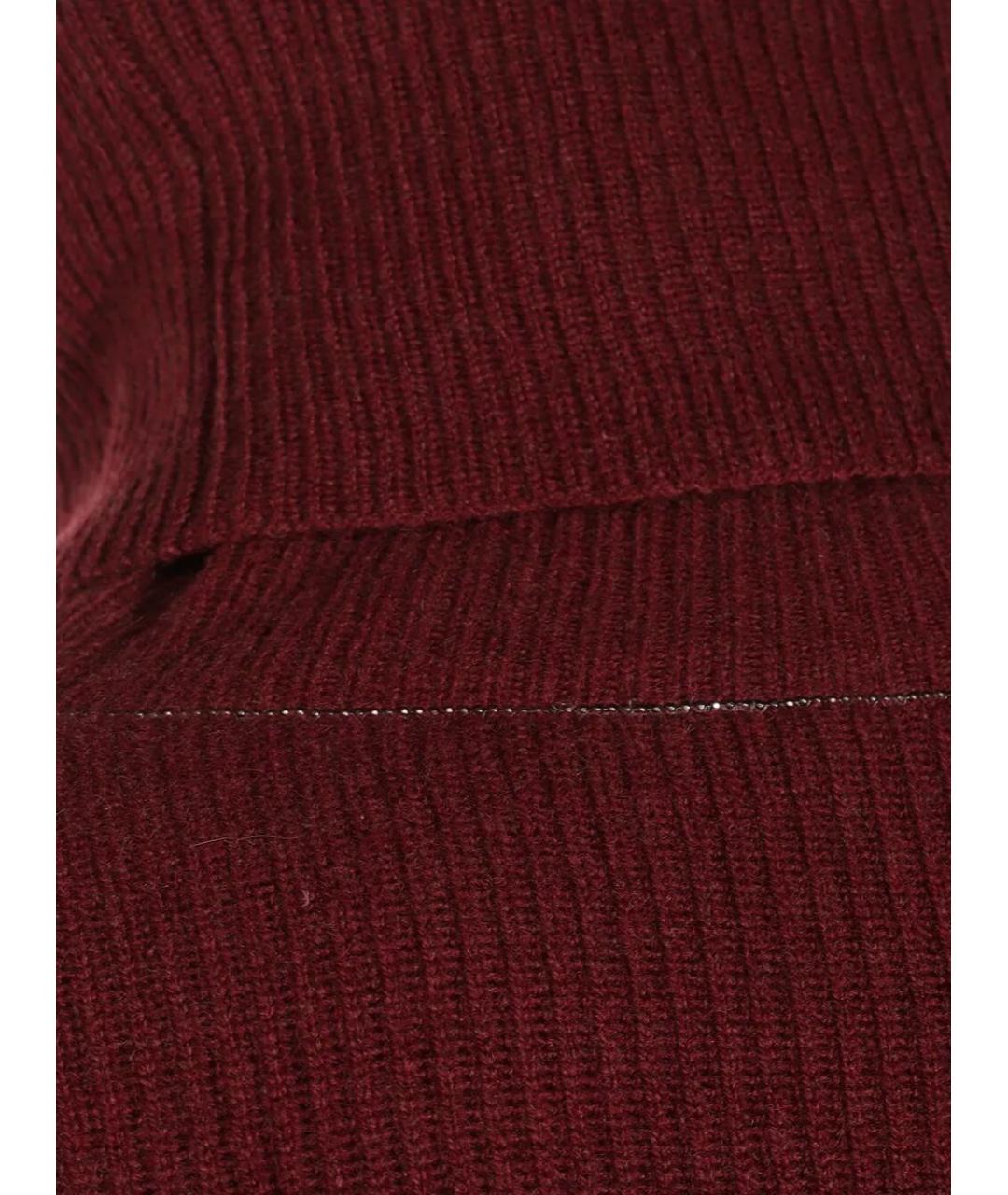 BRUNELLO CUCINELLI Бордовая кашемировая водолазка, фото 3