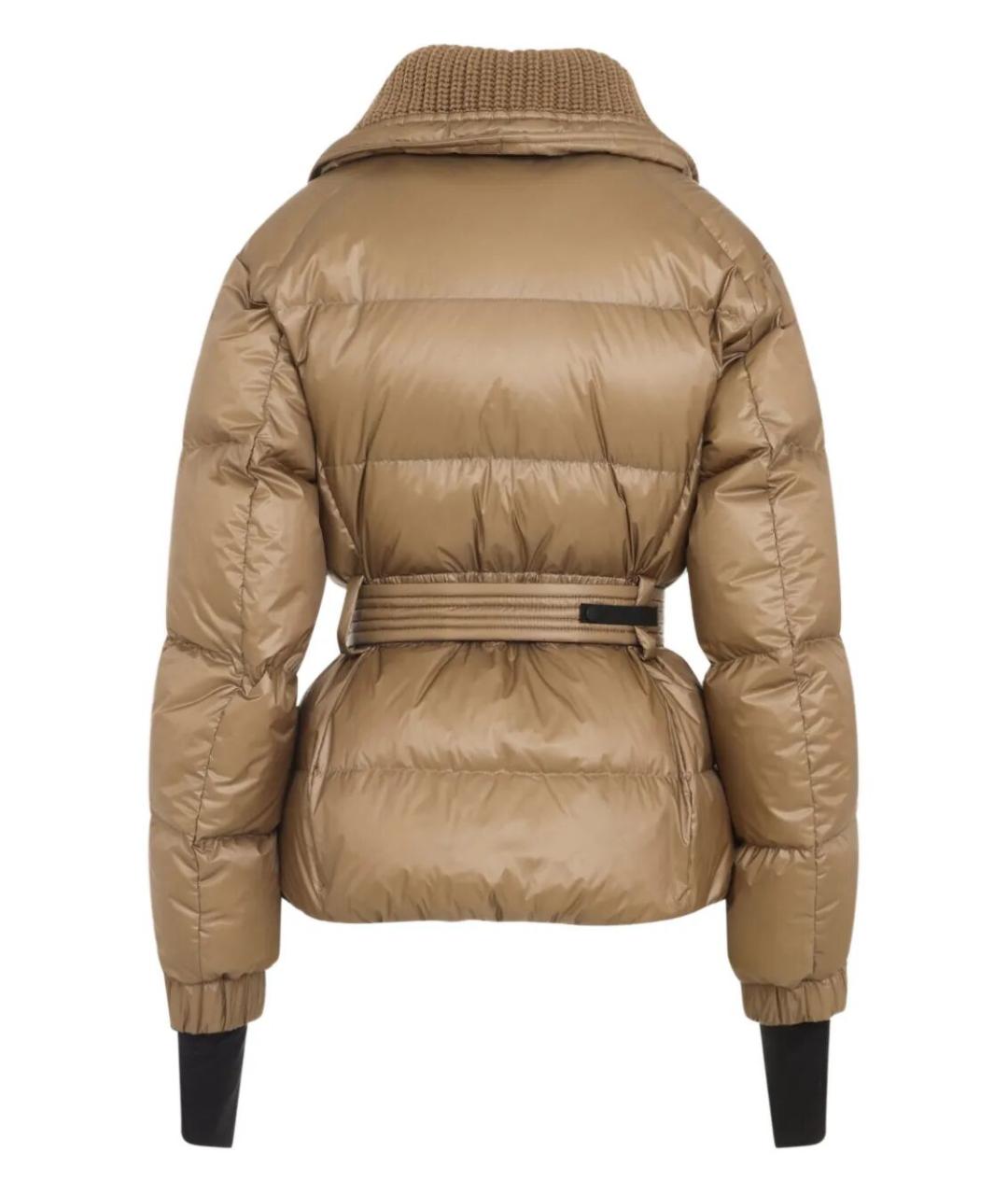 MONCLER Бежевый полиамидовый пуховик, фото 2