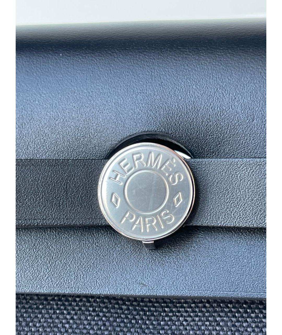 HERMES Черная тканевая сумка через плечо, фото 5