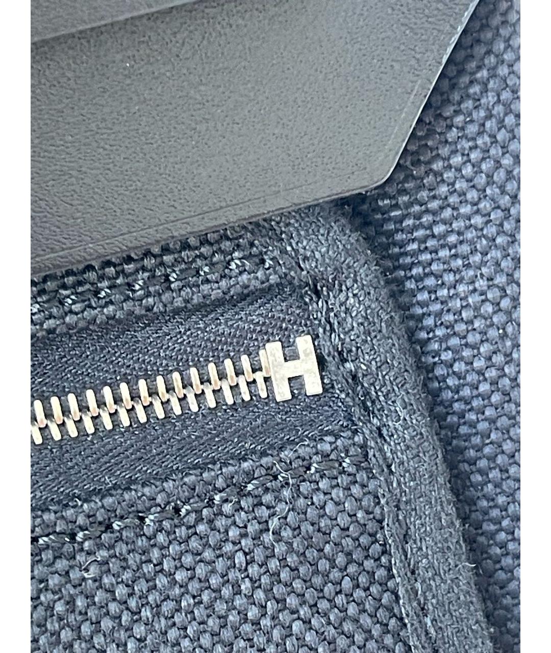 HERMES Черная тканевая сумка через плечо, фото 7