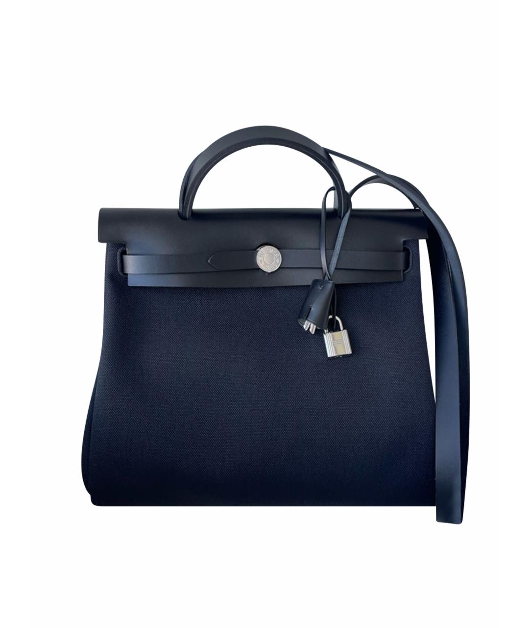 HERMES Черная тканевая сумка через плечо, фото 1