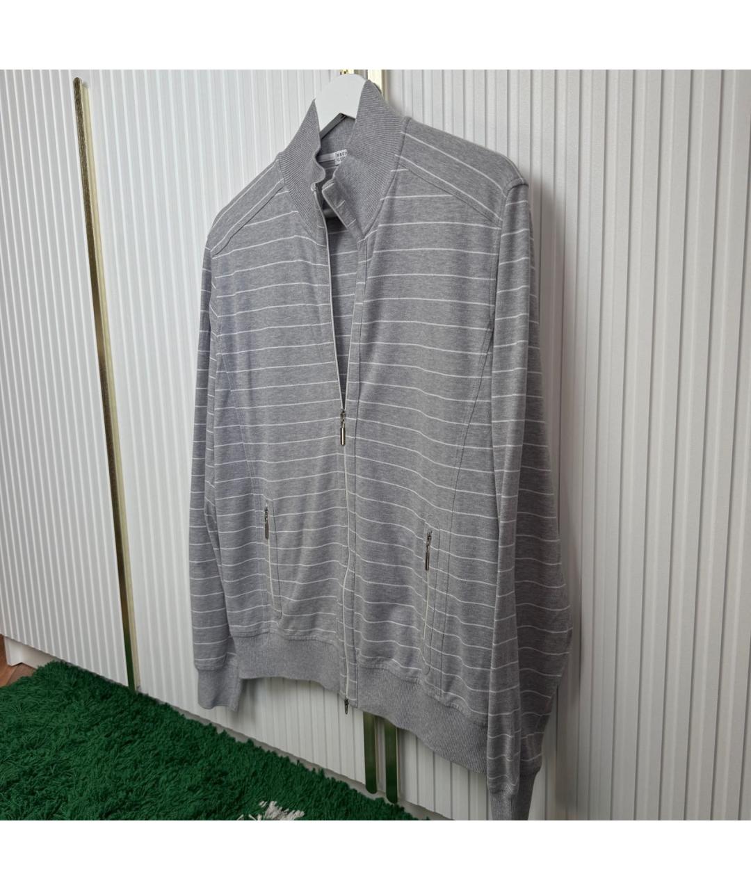 BRUNELLO CUCINELLI Серый хлопковый кардиган, фото 4