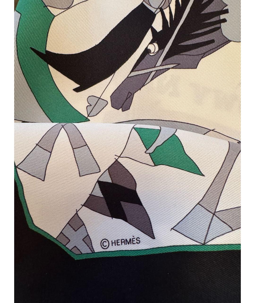 HERMES Мульти шелковый платок, фото 2