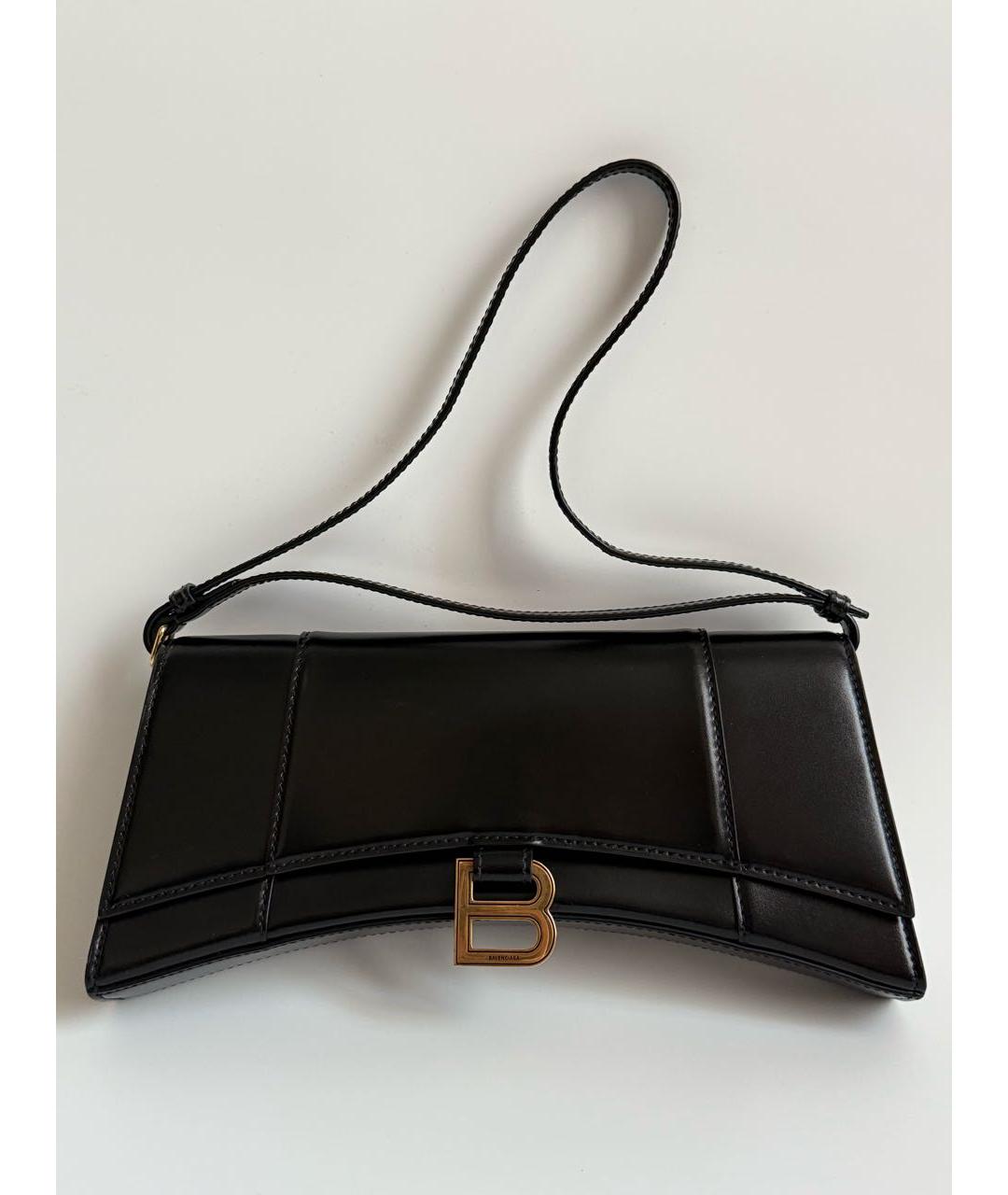 BALENCIAGA Черная кожаная сумка с короткими ручками, фото 6