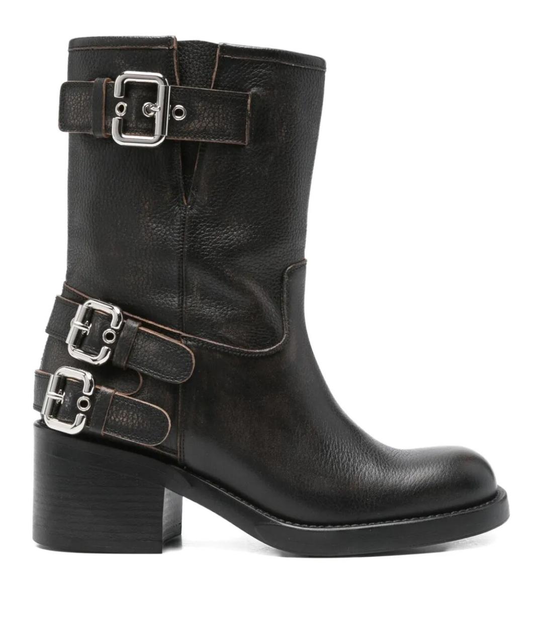 CHLOE Черные кожаные ботинки, фото 1