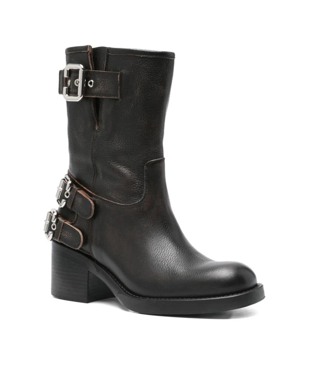 CHLOE Черные кожаные ботинки, фото 2