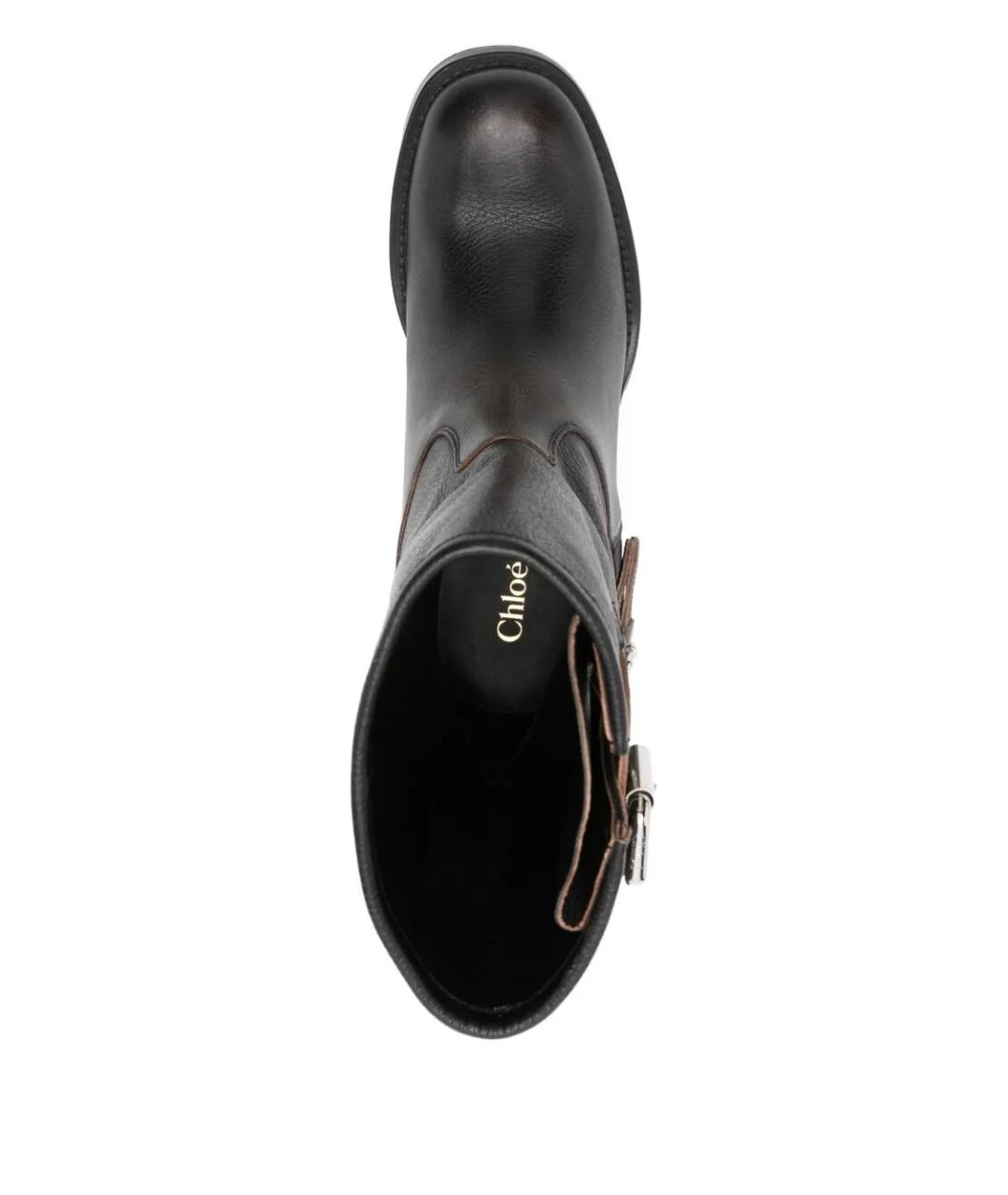 CHLOE Черные кожаные ботинки, фото 4