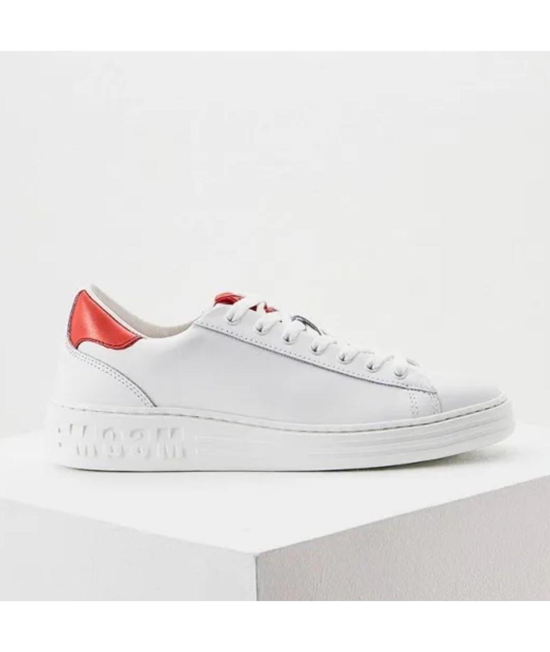 MSGM Белые кожаные кеды, фото 10