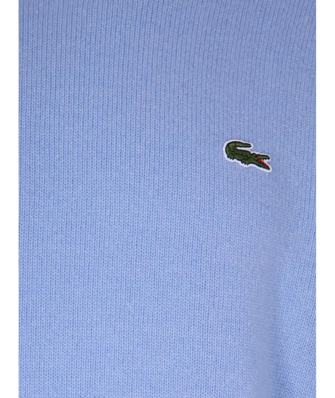 LACOSTE Голубой шерстяной джемпер / свитер, фото 3