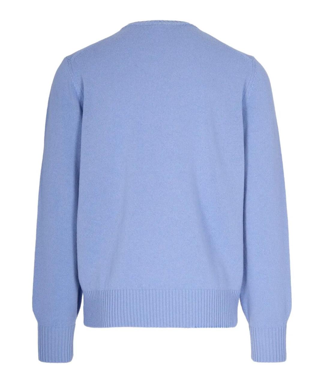LACOSTE Голубой шерстяной джемпер / свитер, фото 2