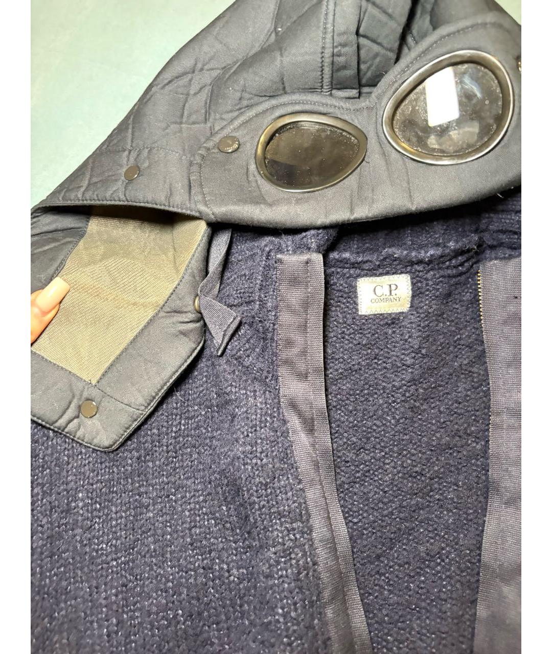 CP COMPANY Темно-синий шерстяной кардиган, фото 2