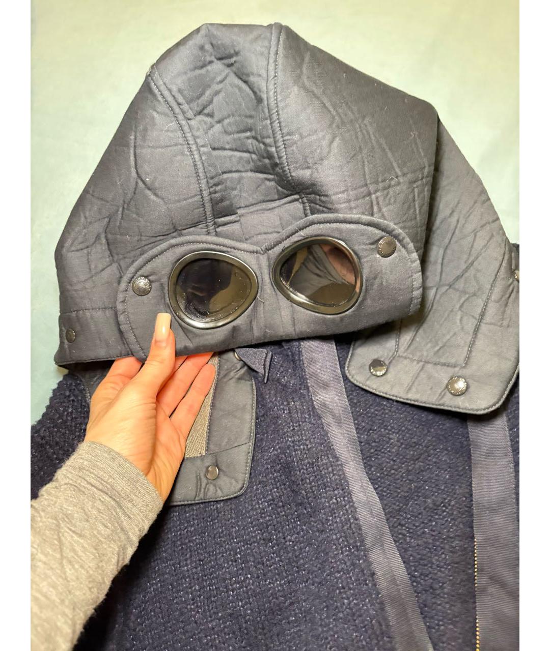 CP COMPANY Темно-синий шерстяной кардиган, фото 5