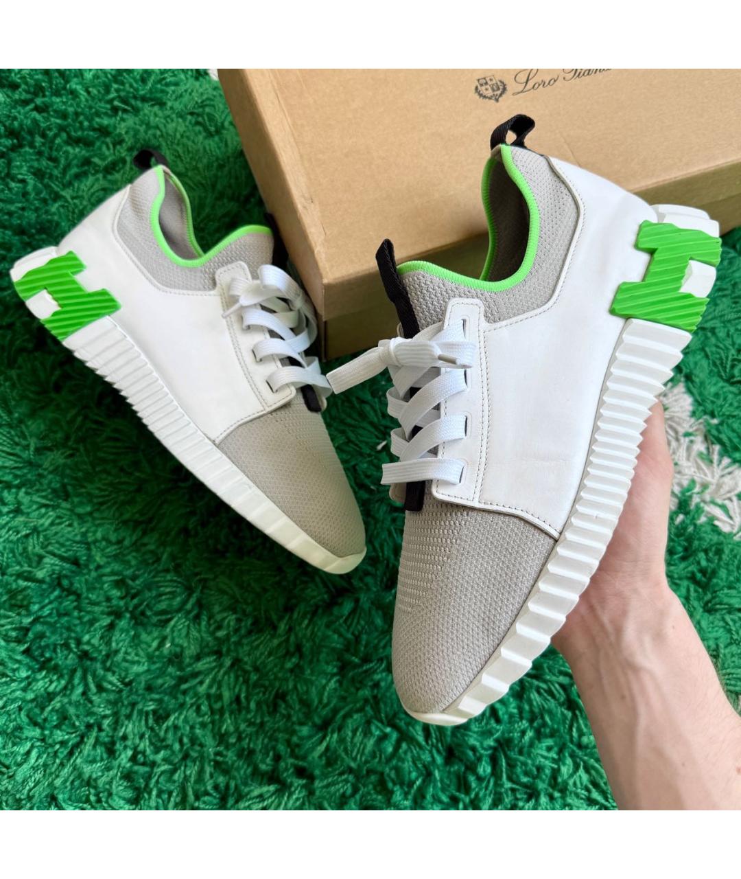 HERMES Серые низкие кроссовки / кеды, фото 2